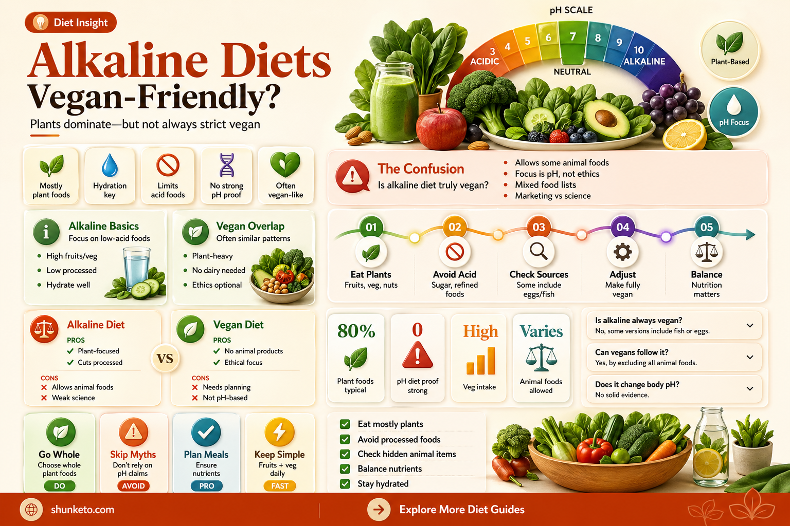 are alkaline diet the same as vegan