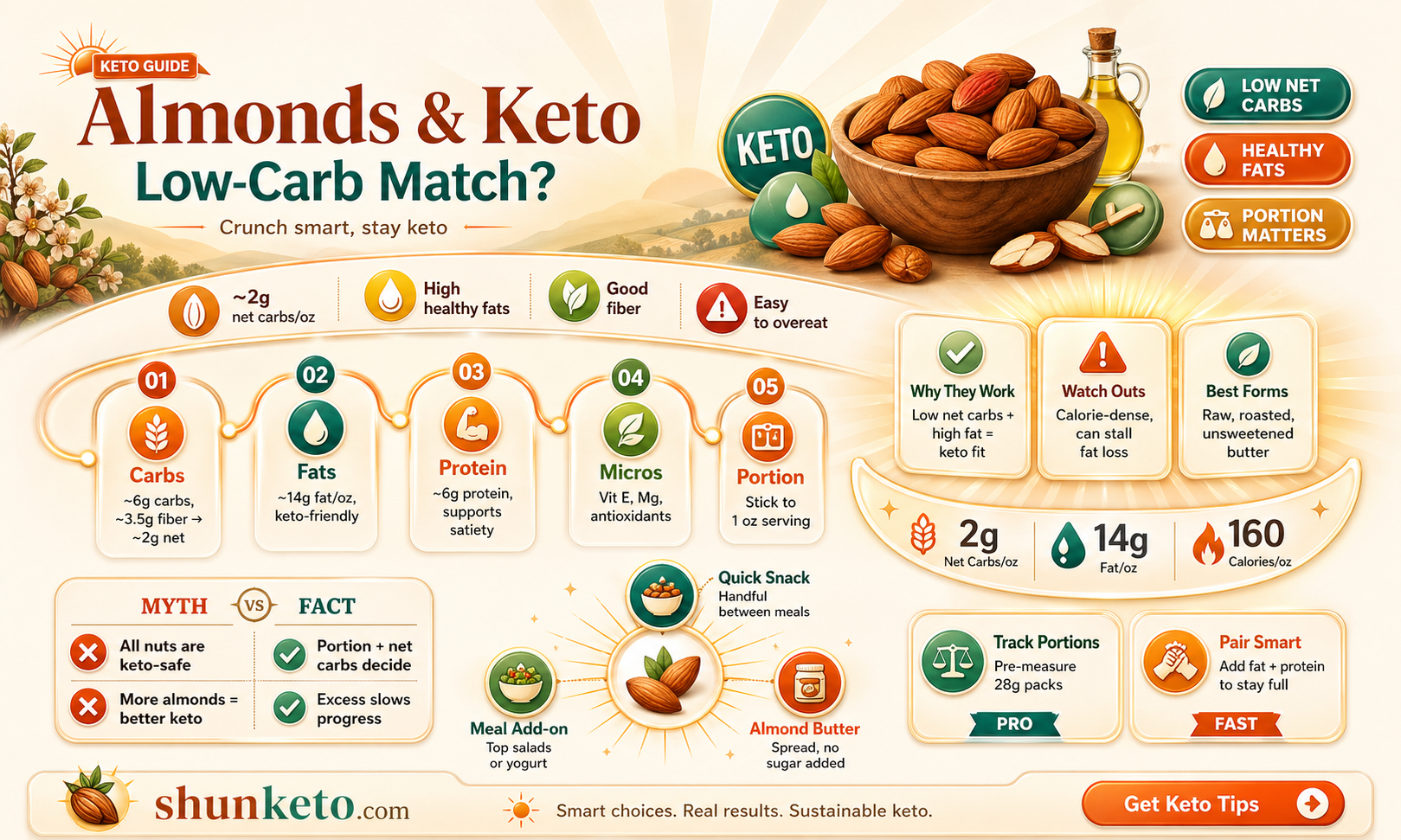 are almonds part of a keto diet