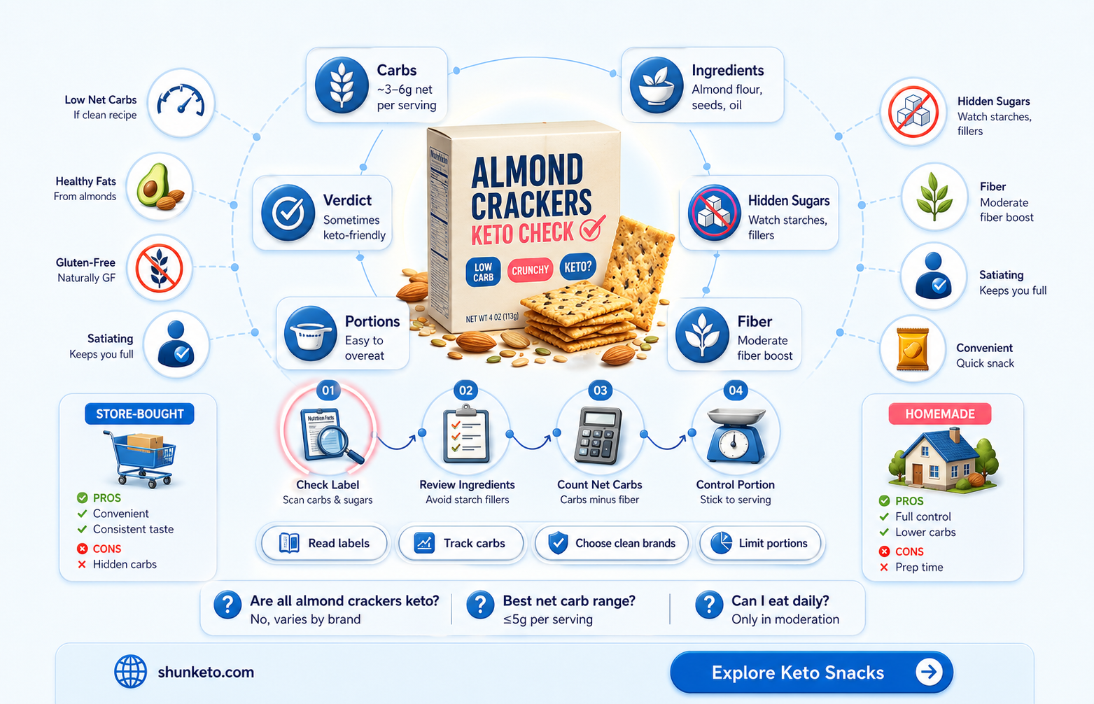 are almond crackers keto