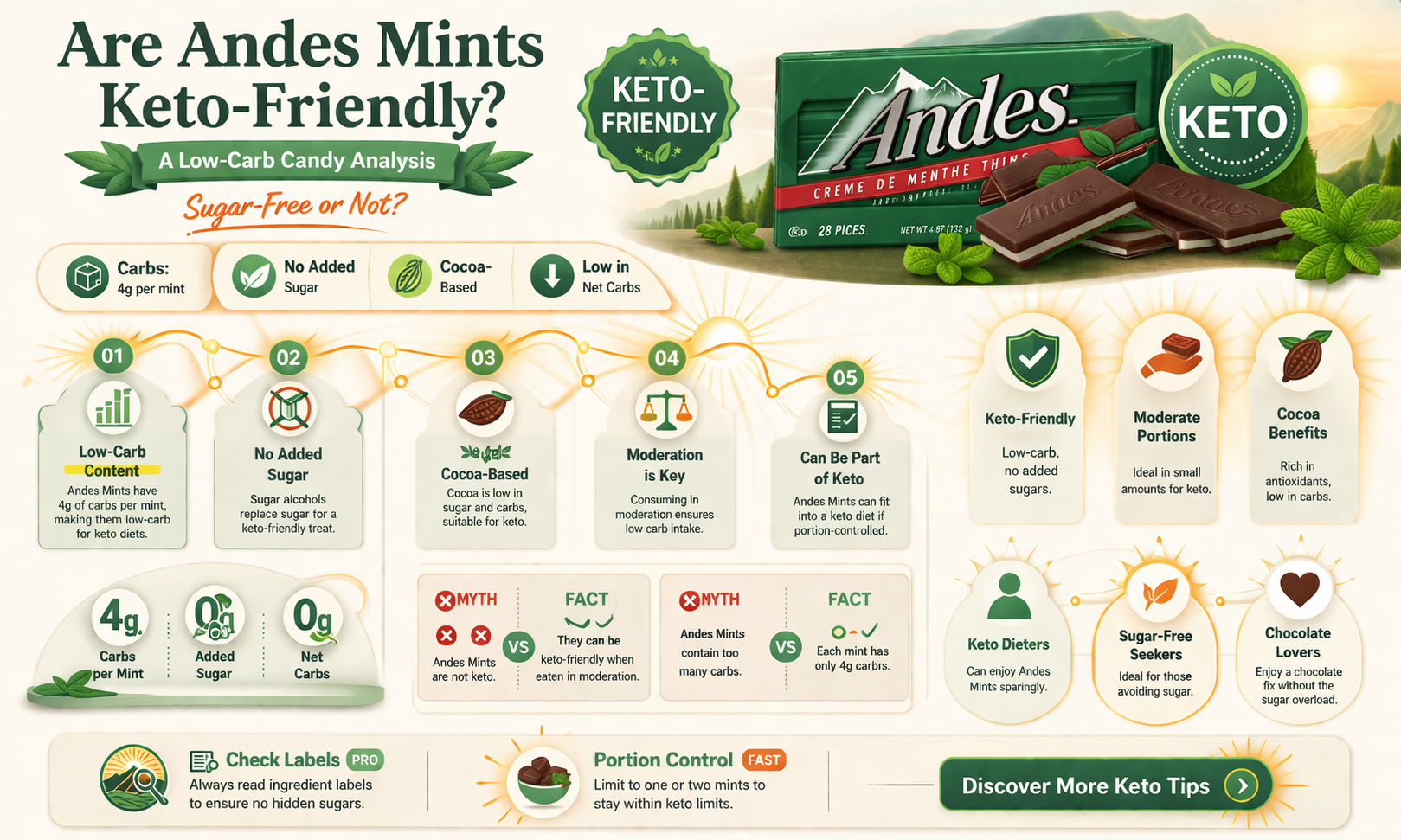 are andes mints keto