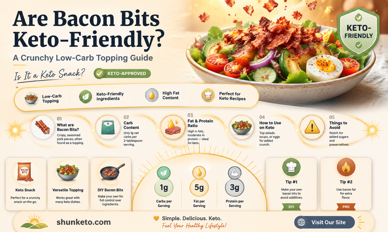 are bacon bits keto