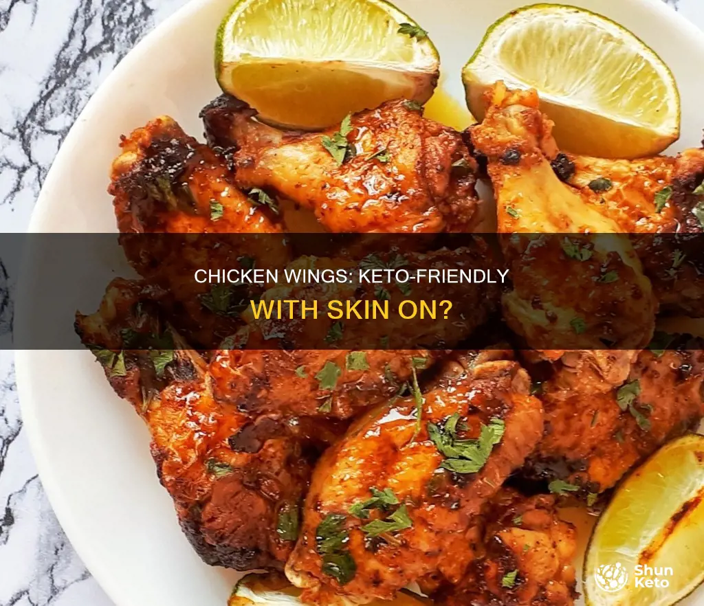 are baked chicken wings with skin on it keto