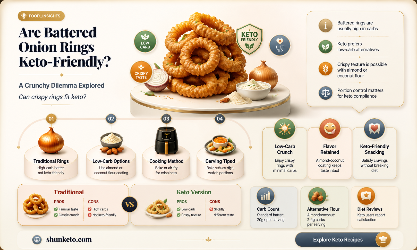 are battered onion rings keto