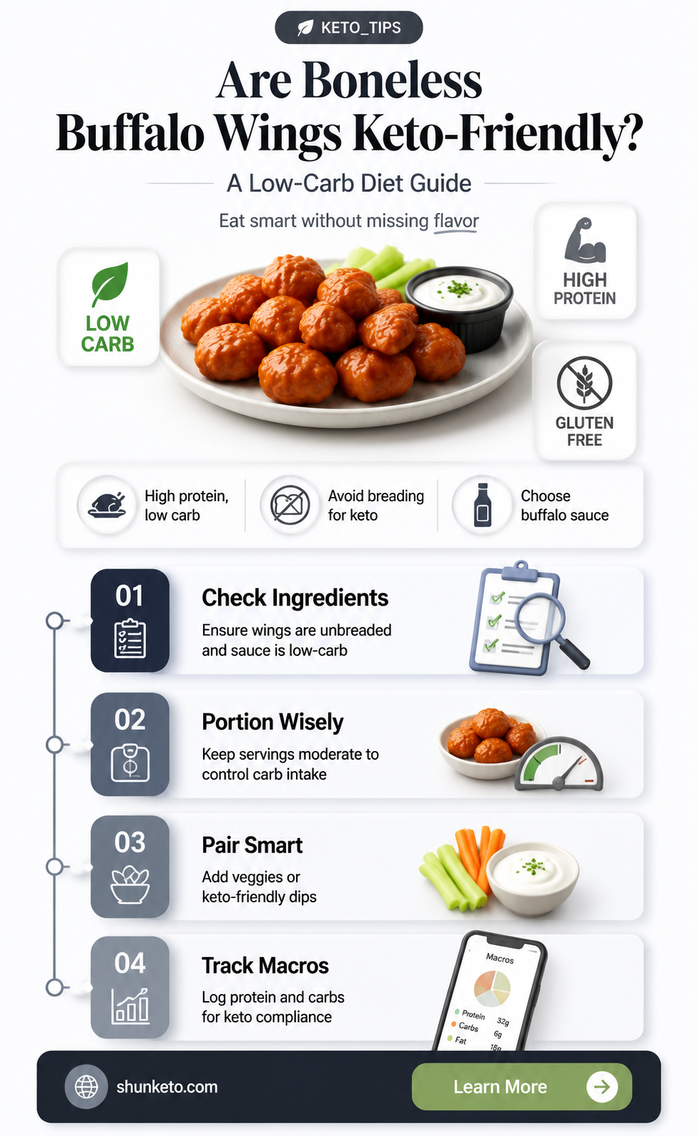 are boneless buffalo wings keto