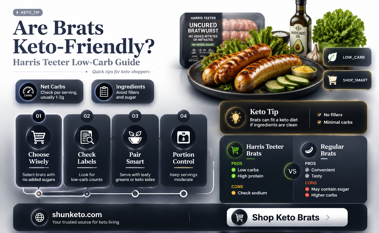 are brats keto harris teeter