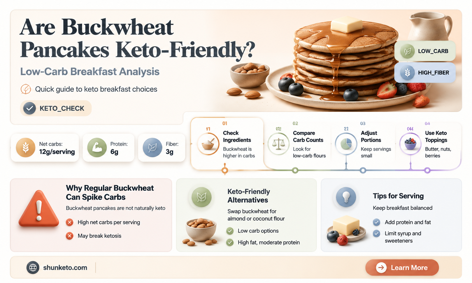 are buckwheat pancakes keto