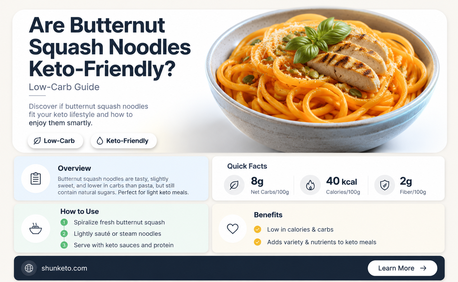 are butternut squash noodles keto
