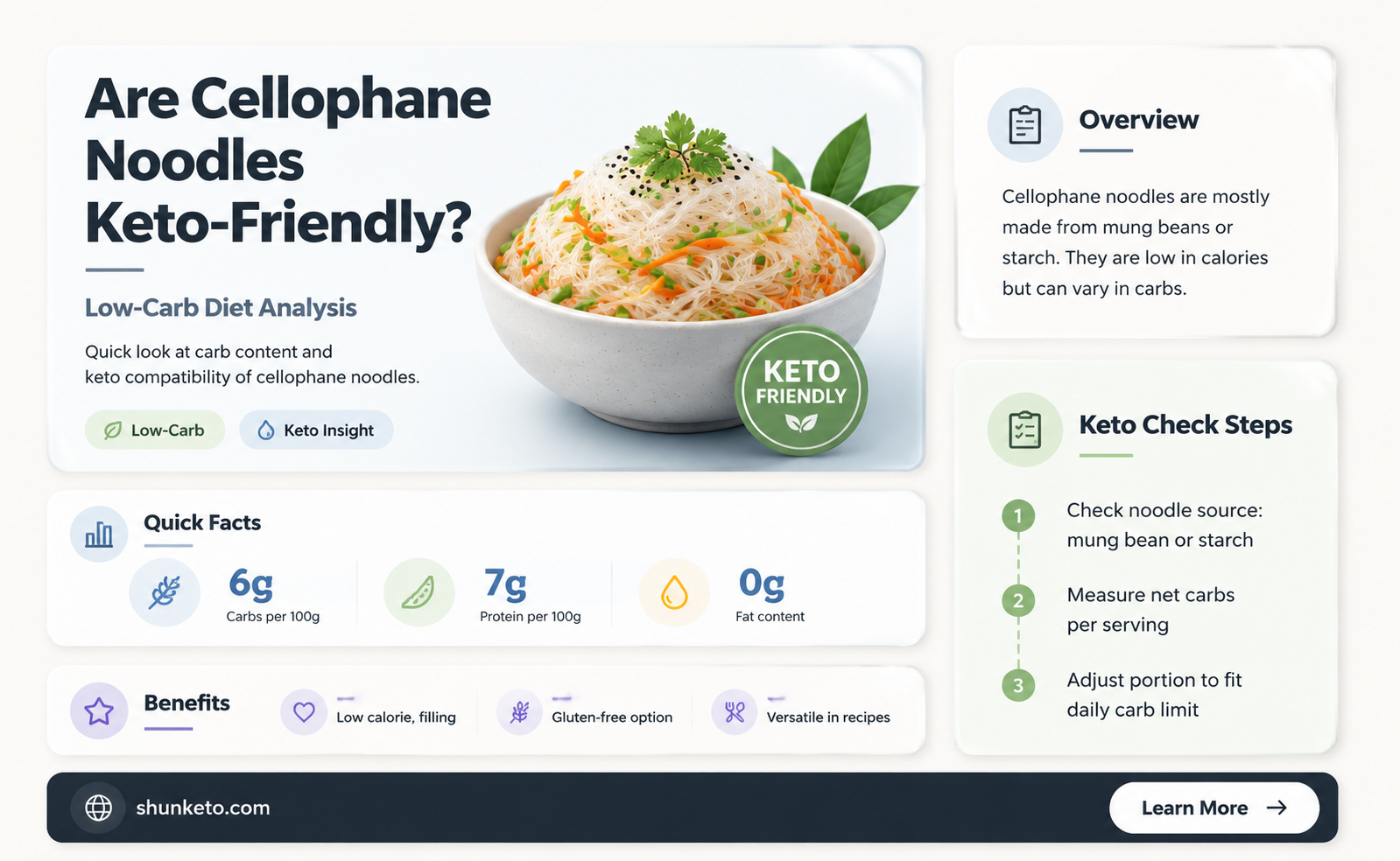 are cellophane noodles keto