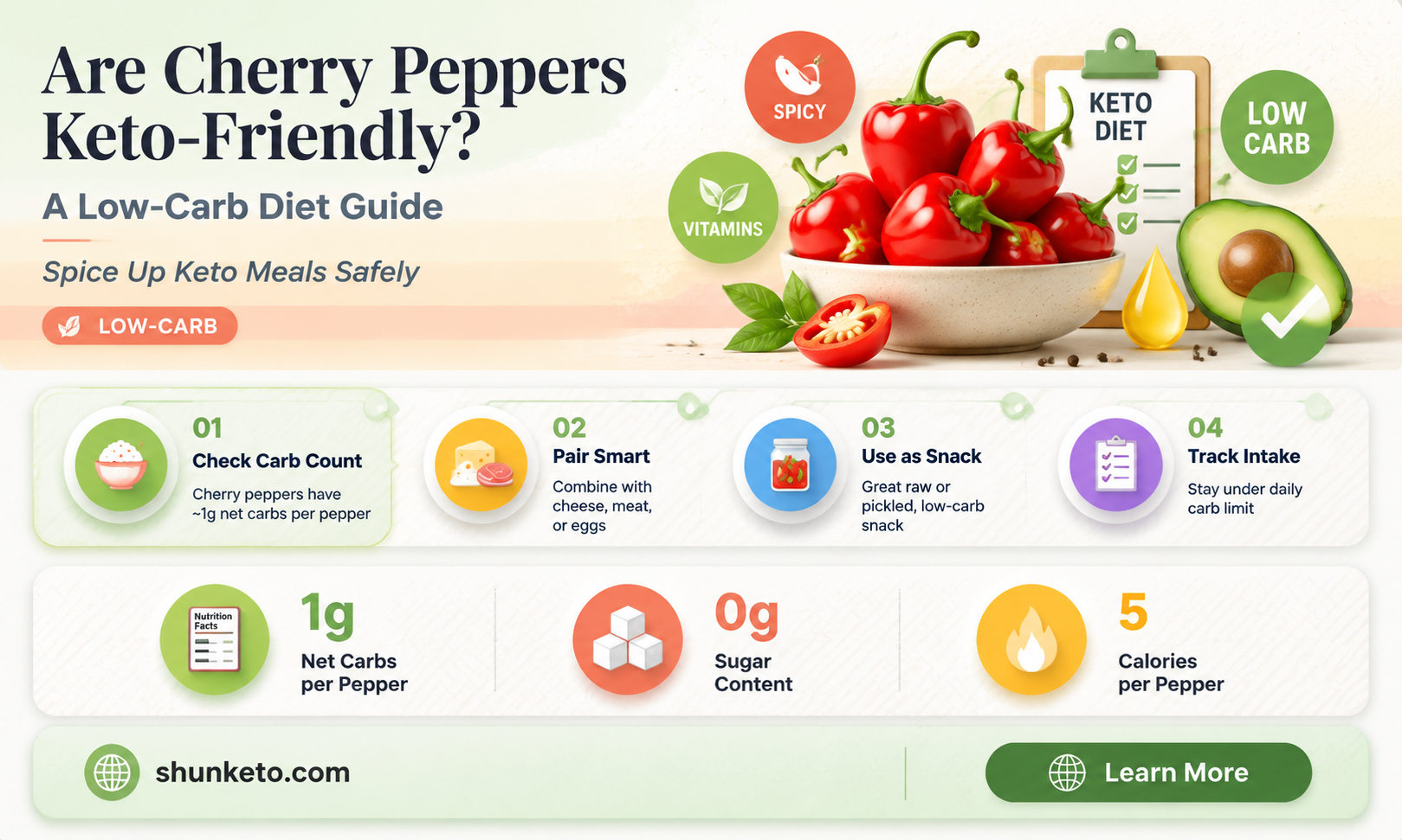 are cherry peppers keto
