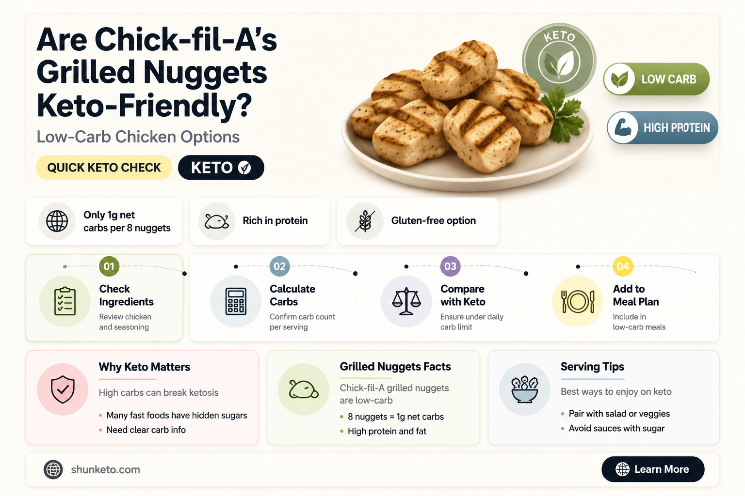 are chick fil a grilled nuggets keto