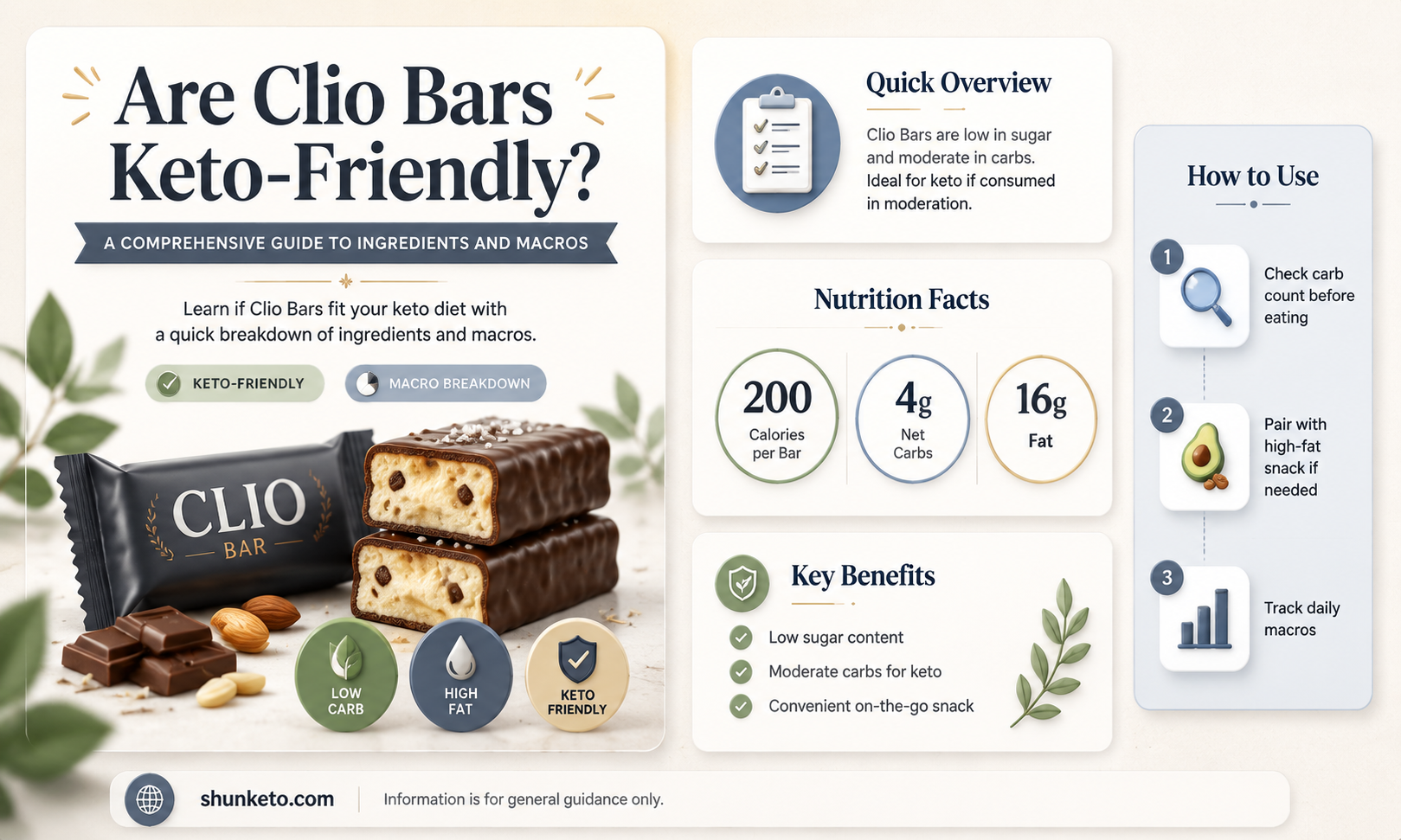 are clio bars keto