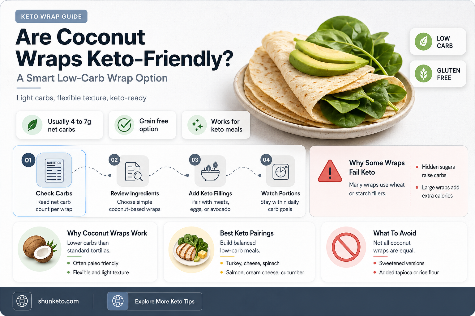 are coconut wraps keto