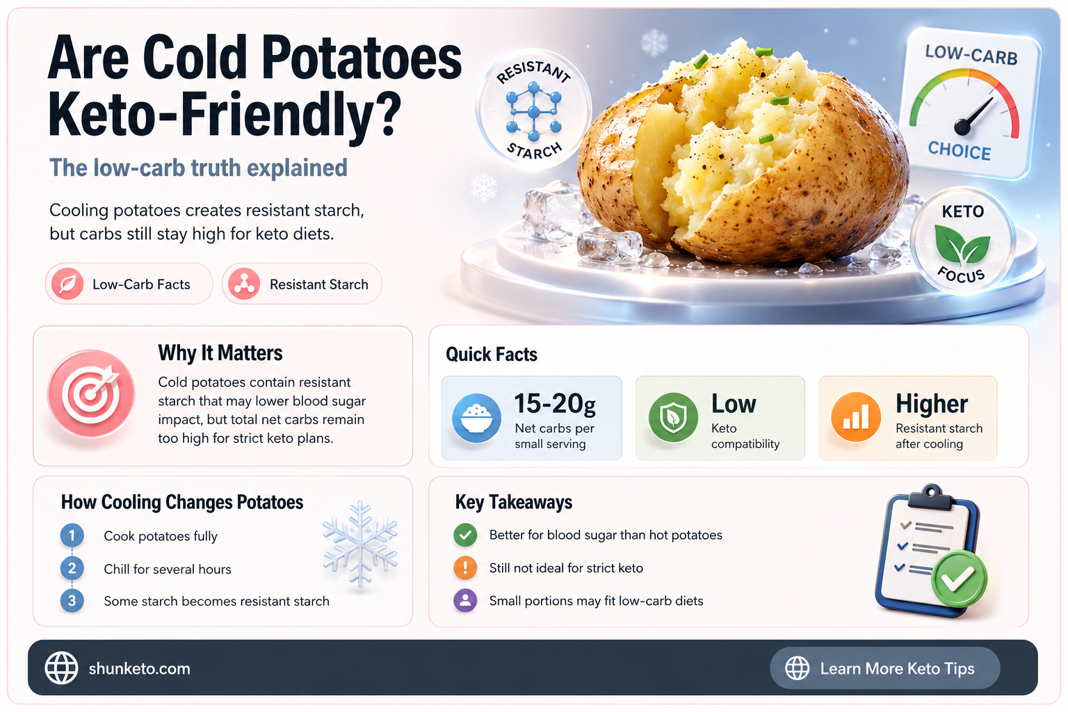 are cold potatoes keto