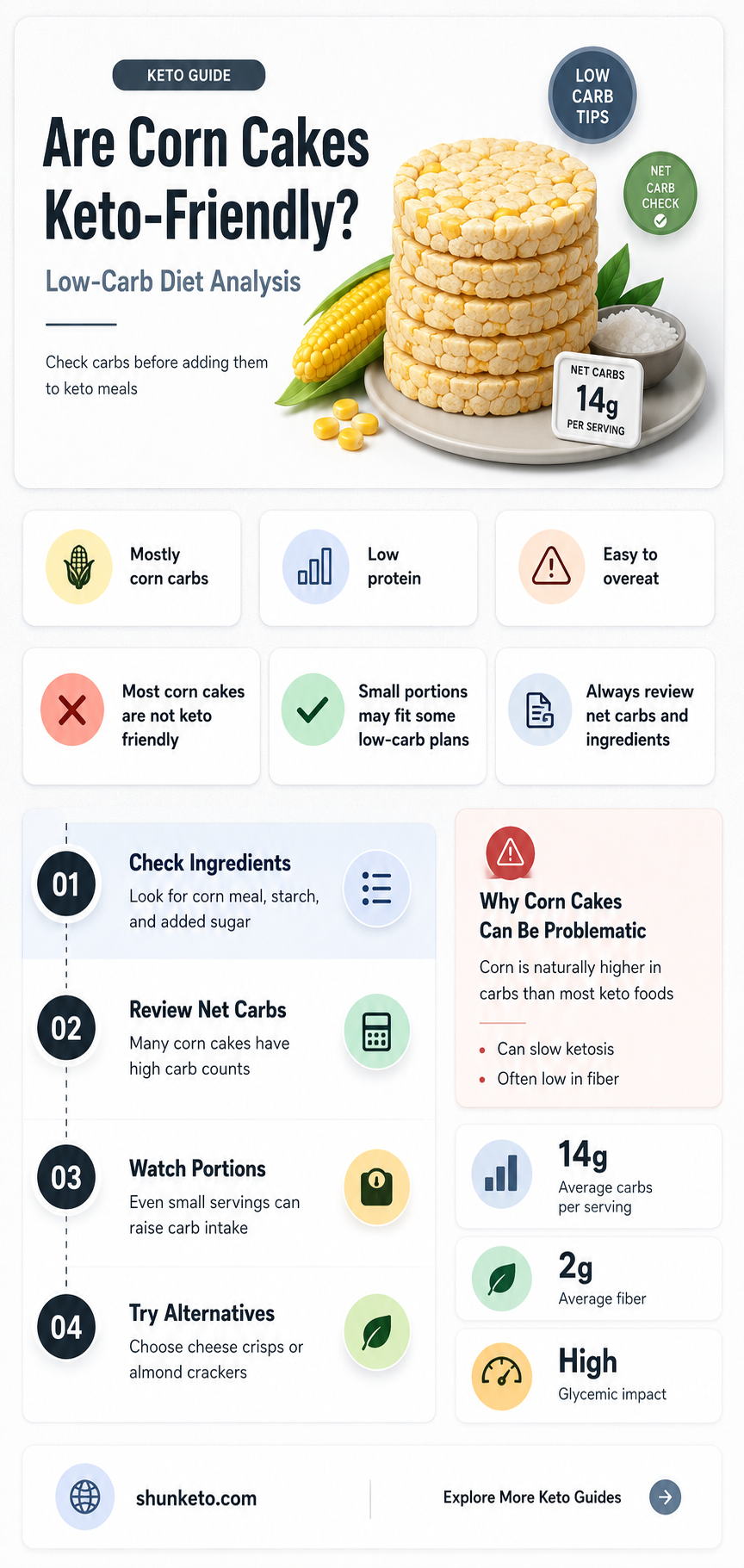 are corn cakes keto