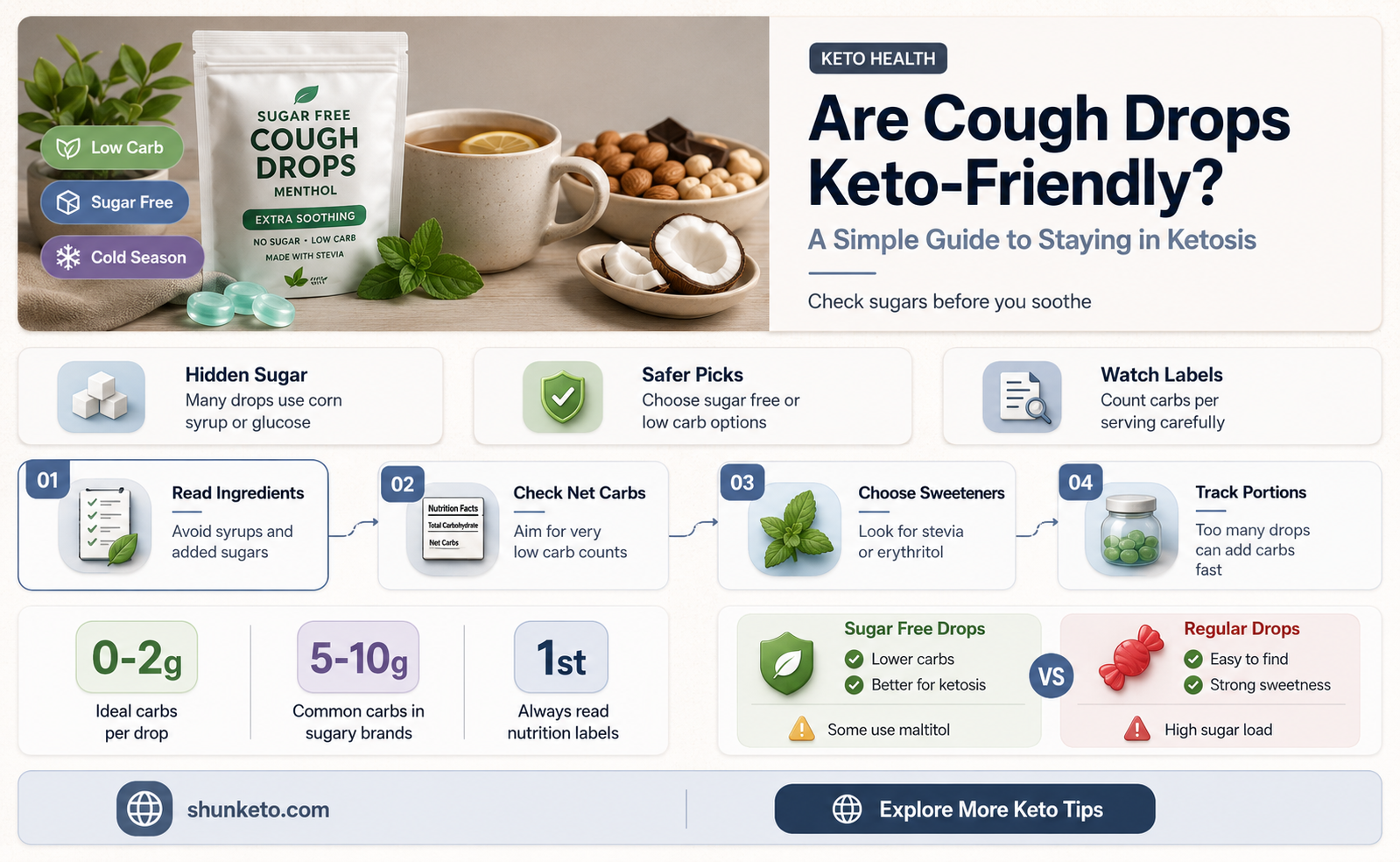 are cough drops keto