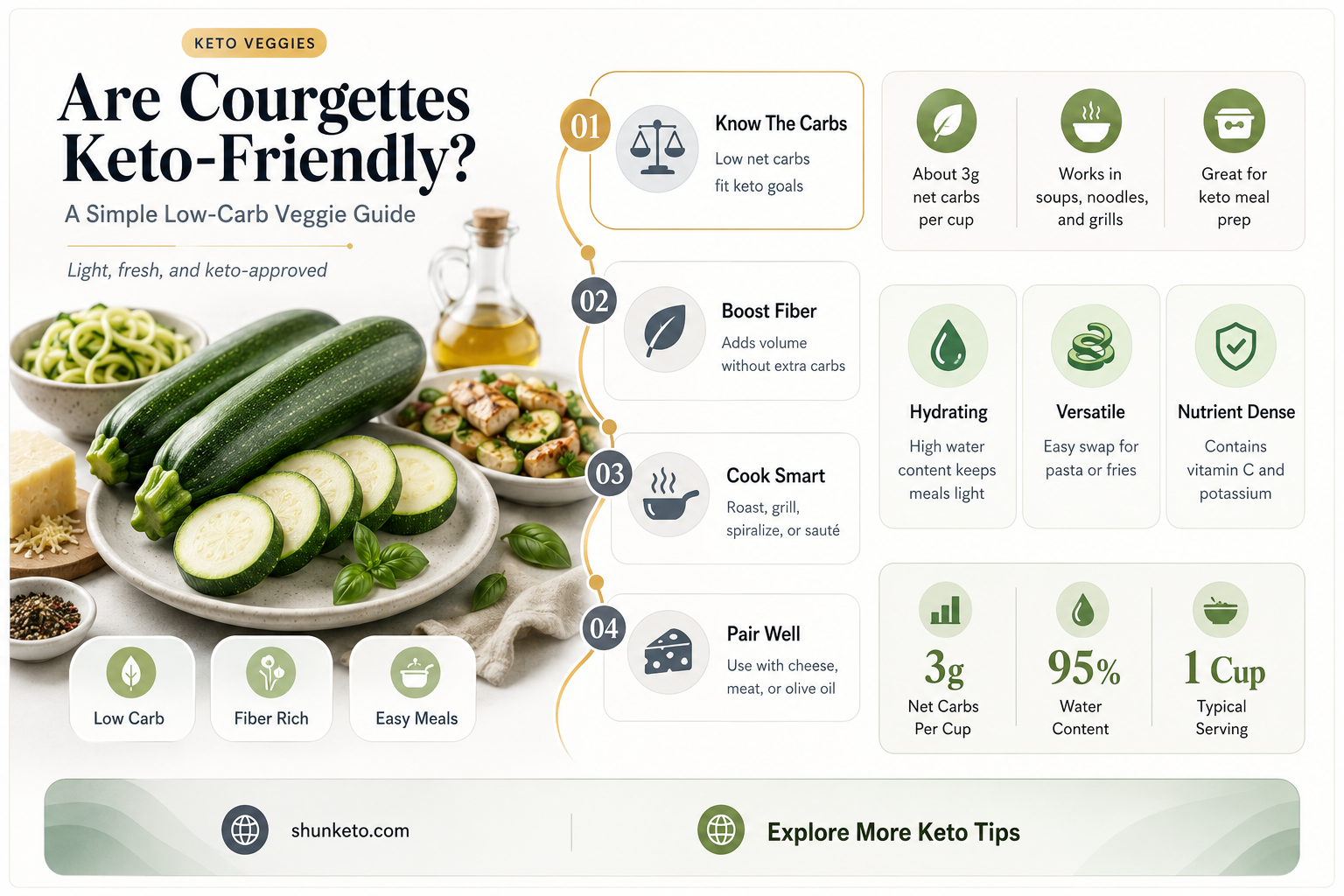 are courgettes keto