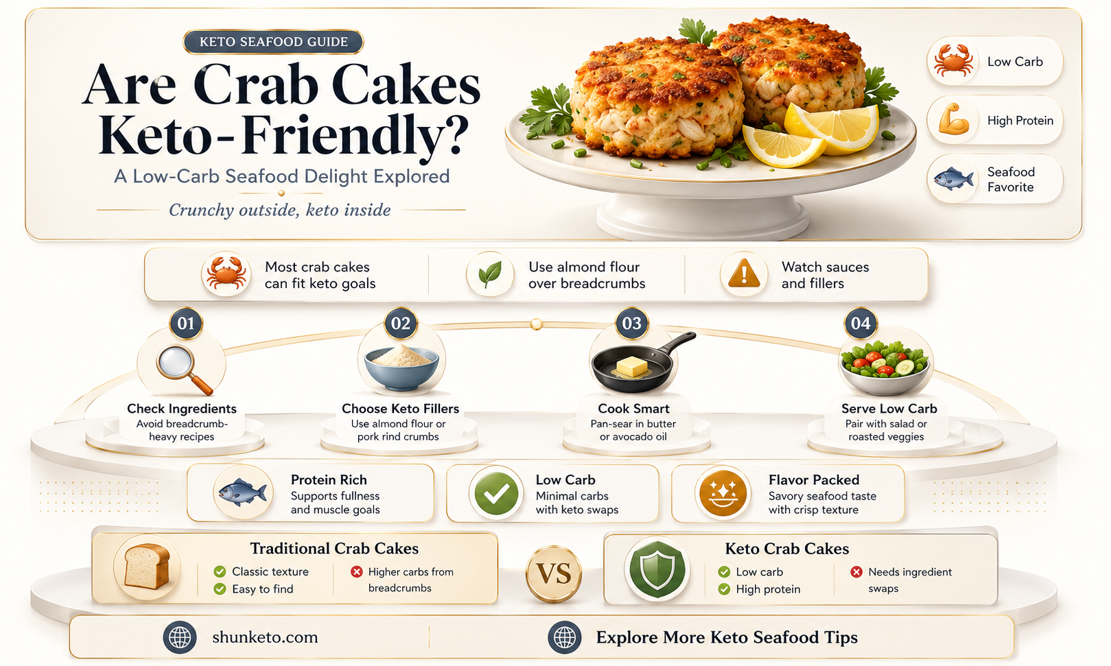 are crab cakes keto