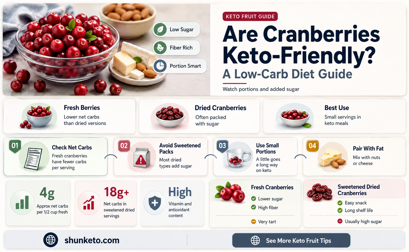 are cranbarries keto