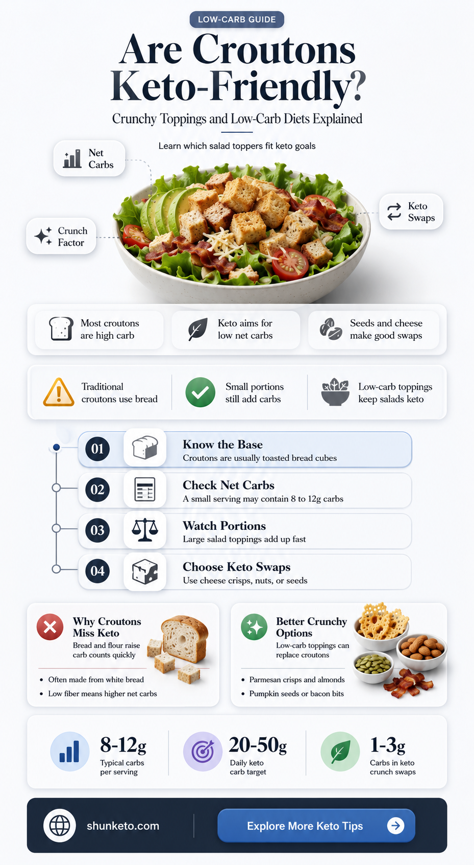 are croutons keto