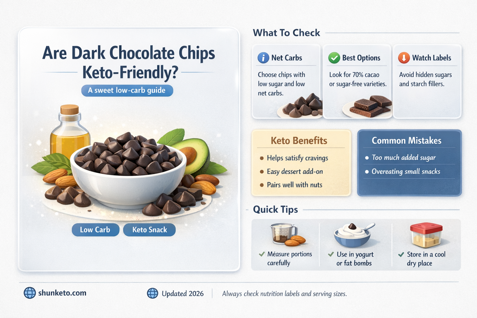are dark chocolate chips keto