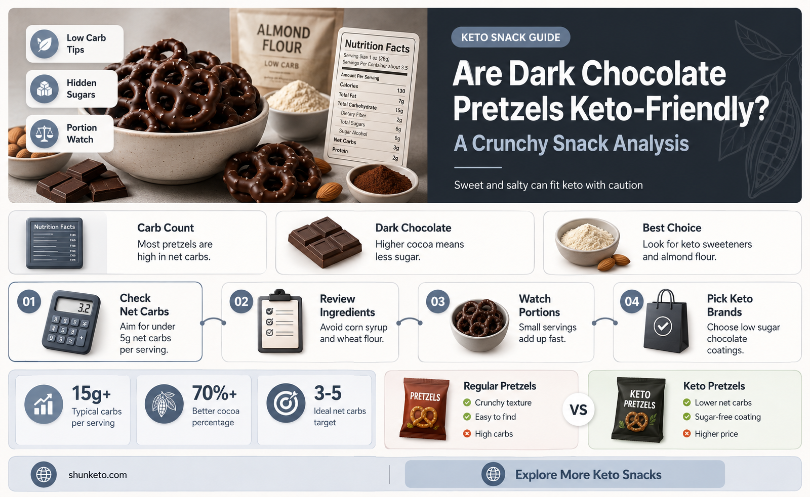 are dark chocolate pretzels keto