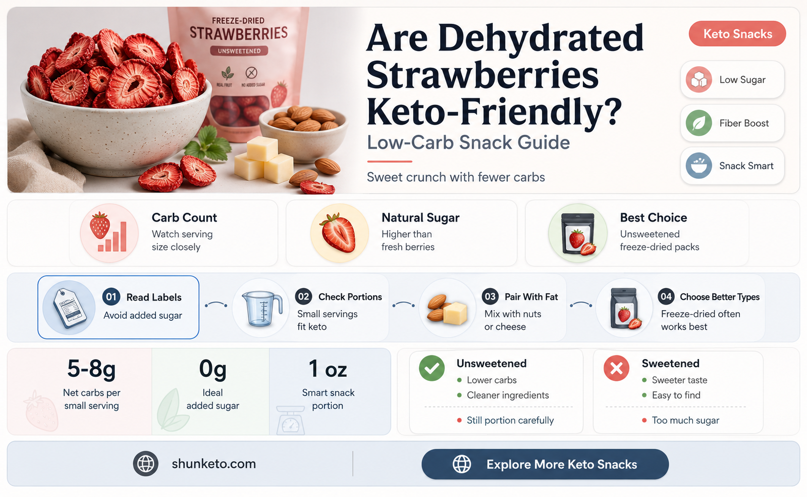 are dehydrated strawberries keto