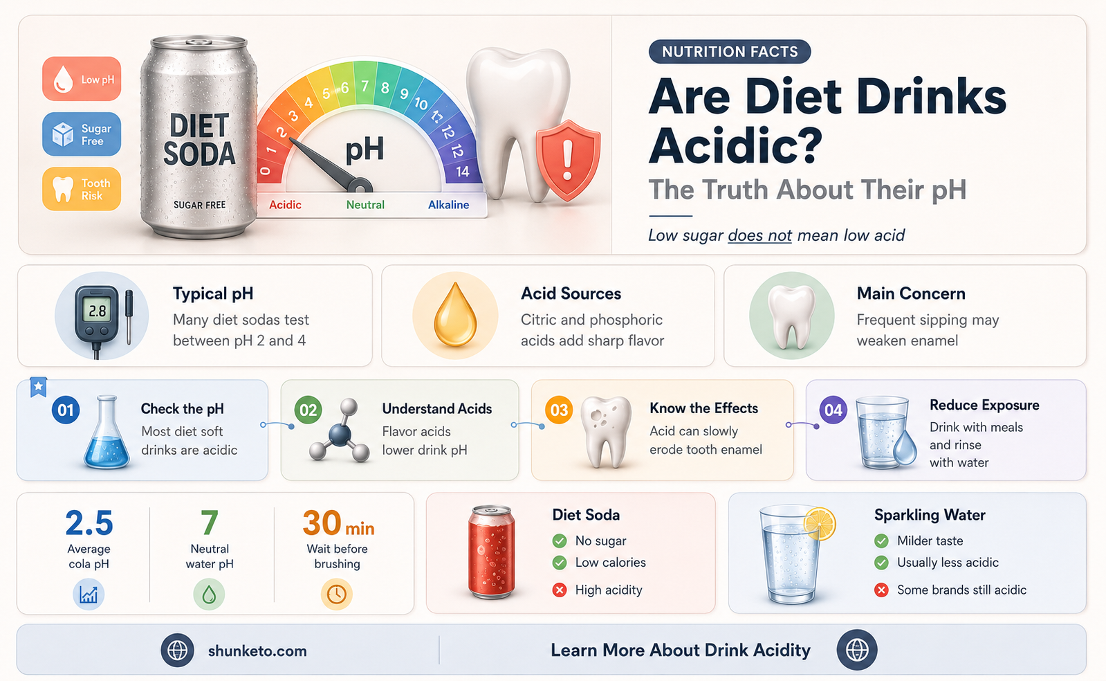 are diet drinks acidic