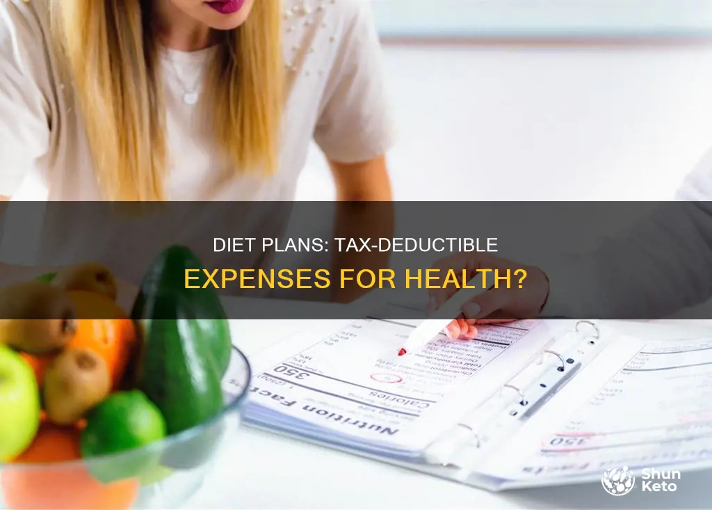 are diet plans tax deductible