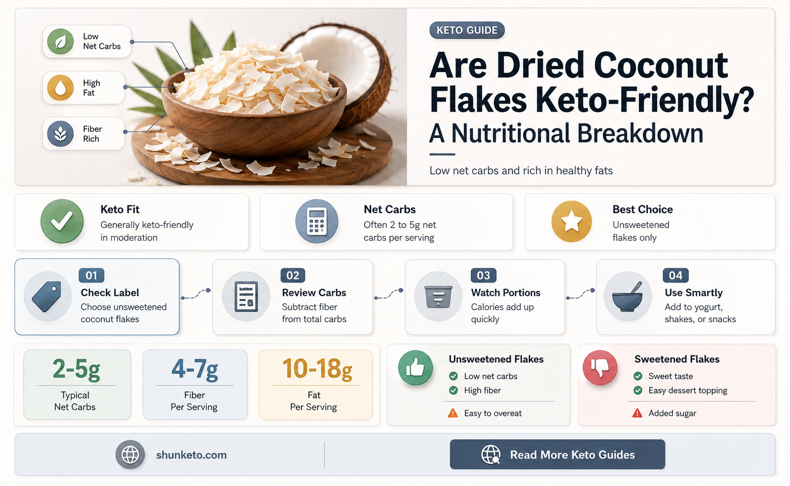 are dried coconut flake keto