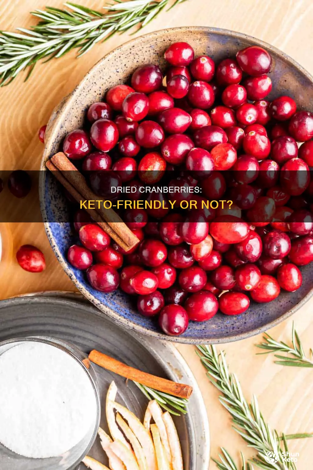 are dried cranberries allowed on keto