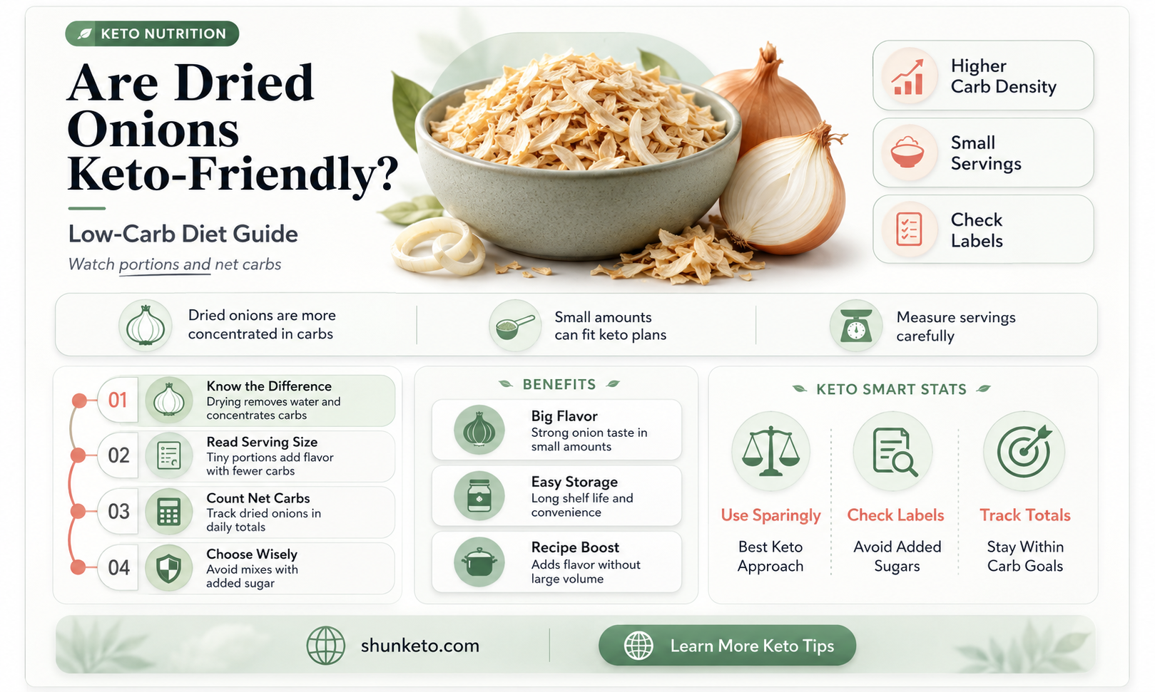 are dried onions keto