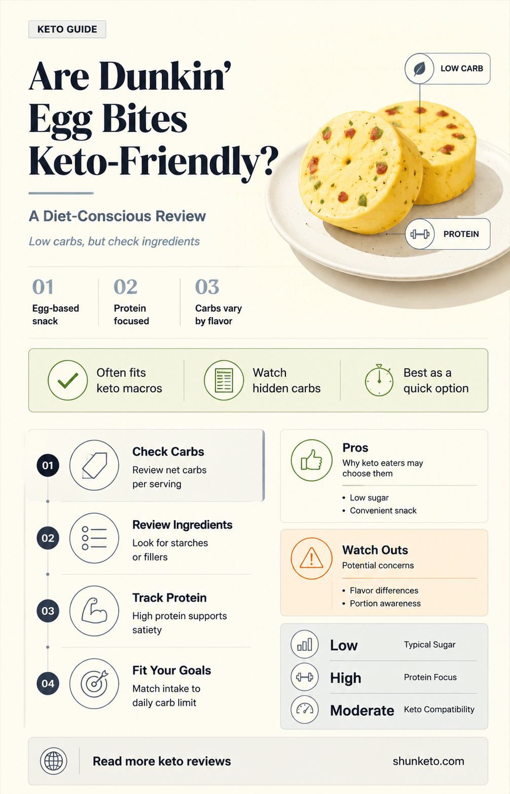 are dunkin egg bites keto