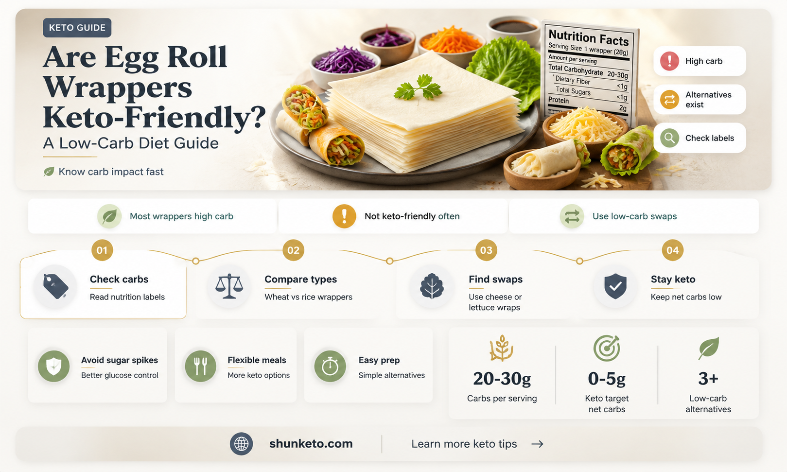 are egg roll wrappers keto