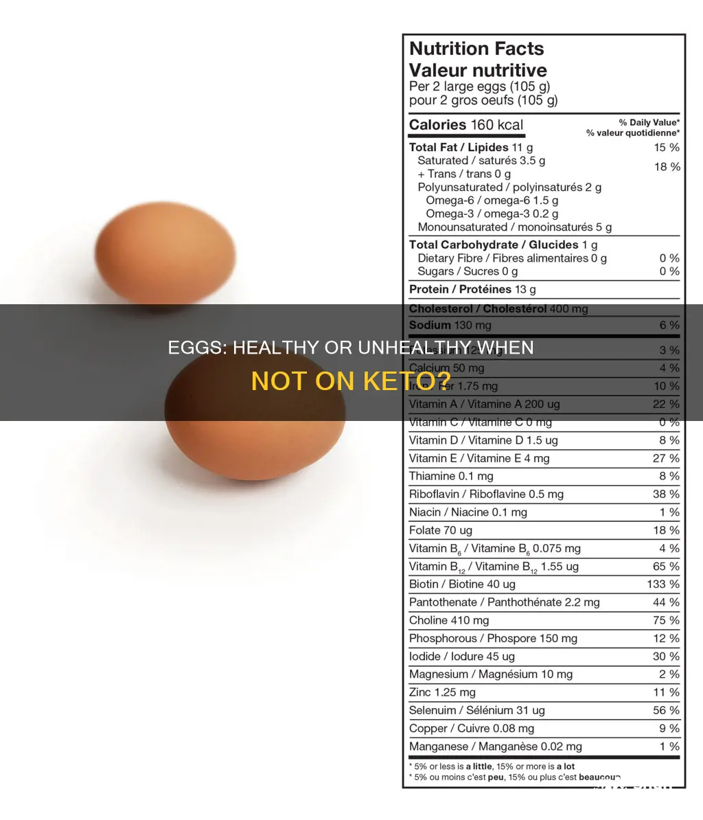 are eggs bad if one is not on keto