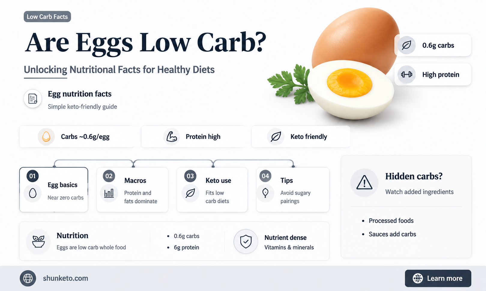 are eggs low carbohydrate