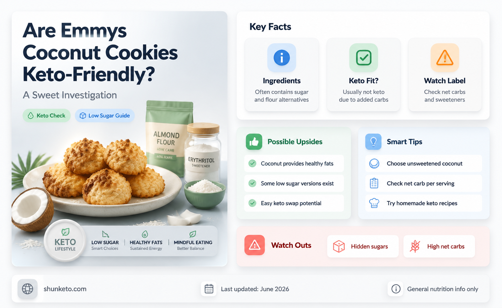 are emmys coconut cookies keto