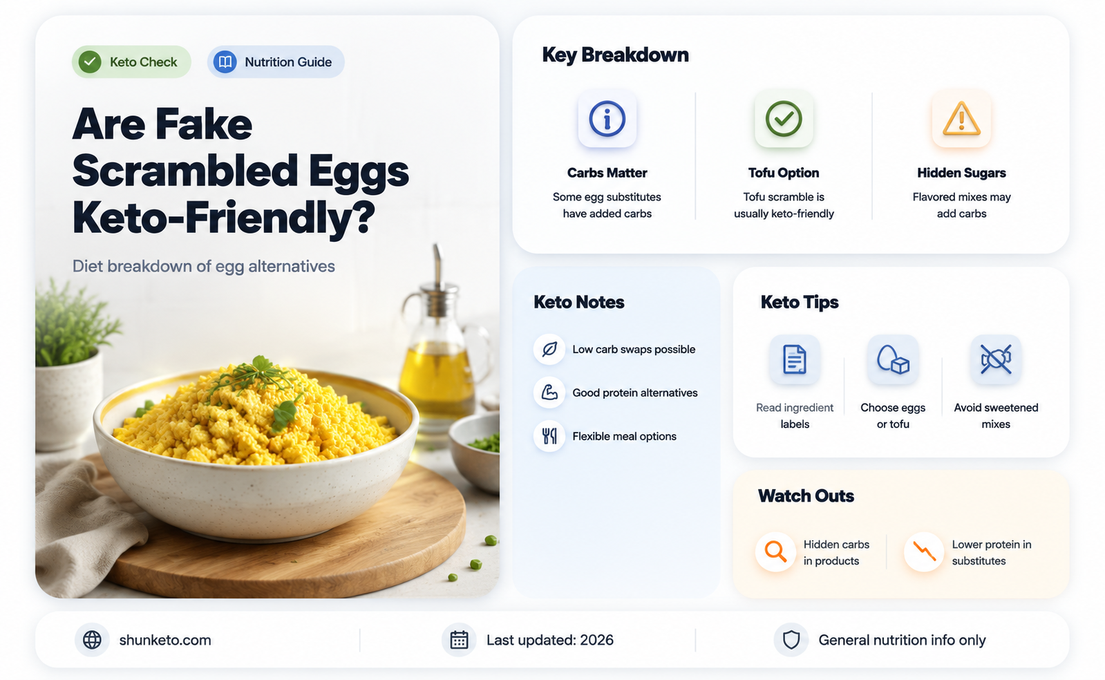are fake scramled eggs keto