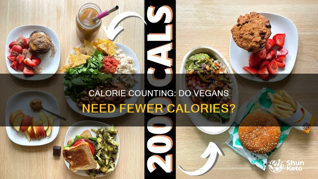 are fewer calories required on vegetarian diet