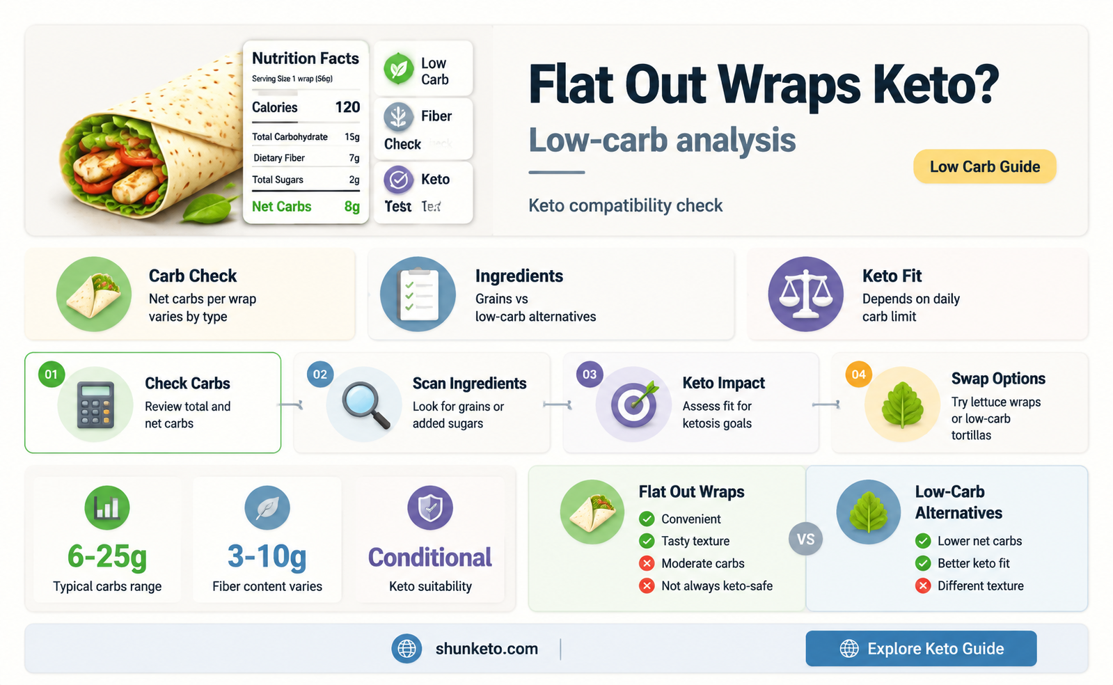 are flat out wraps keto