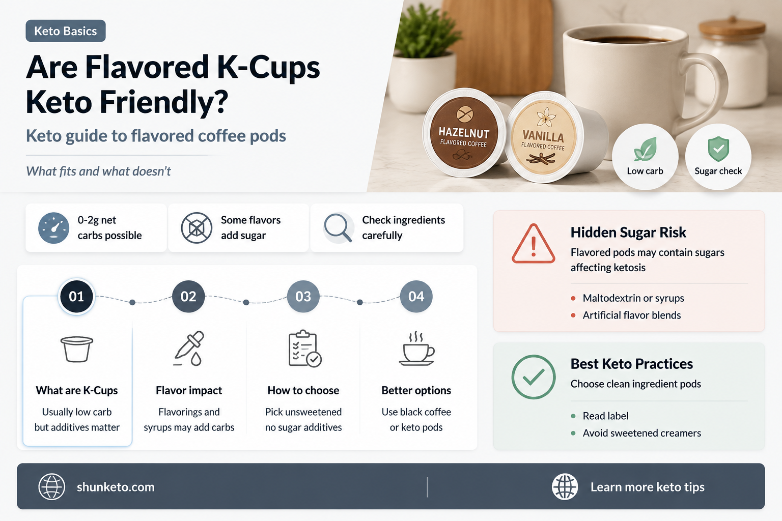 are flavored k cups keto