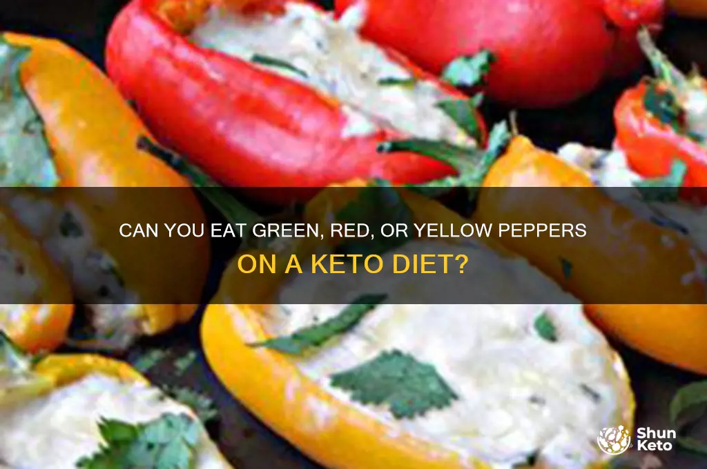 are green red or yellow peppers on a keto diet