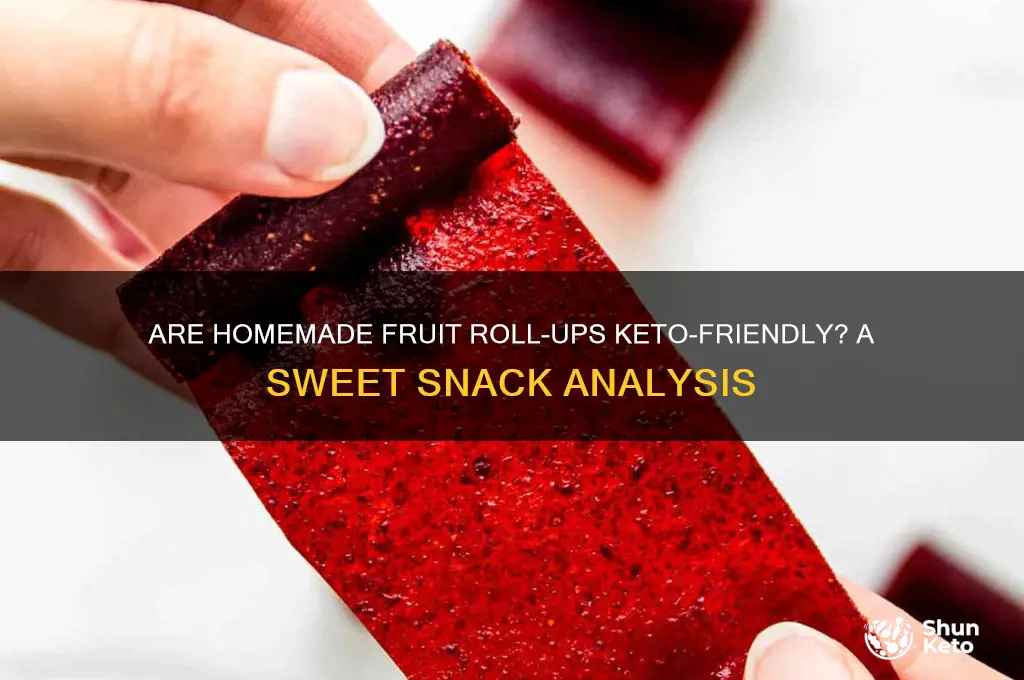 are homemade fruit roll ups keto