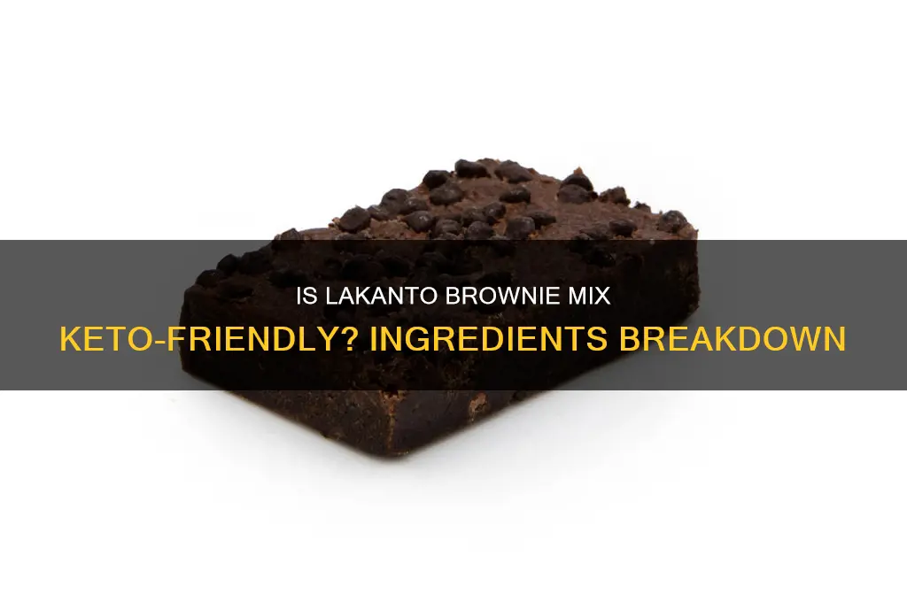 are ingredients in lakanto brownie mix keto