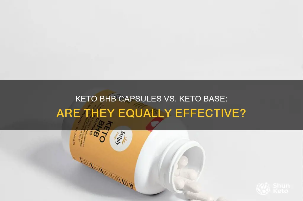 are keto bhb capsules equal ti keto base