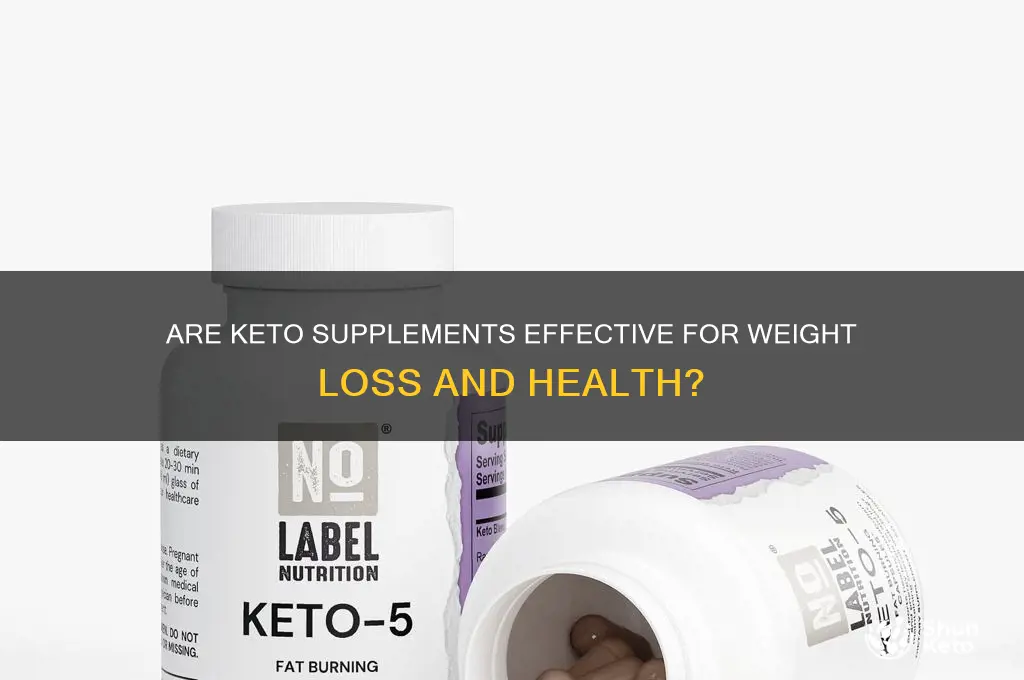are keto supplements effective