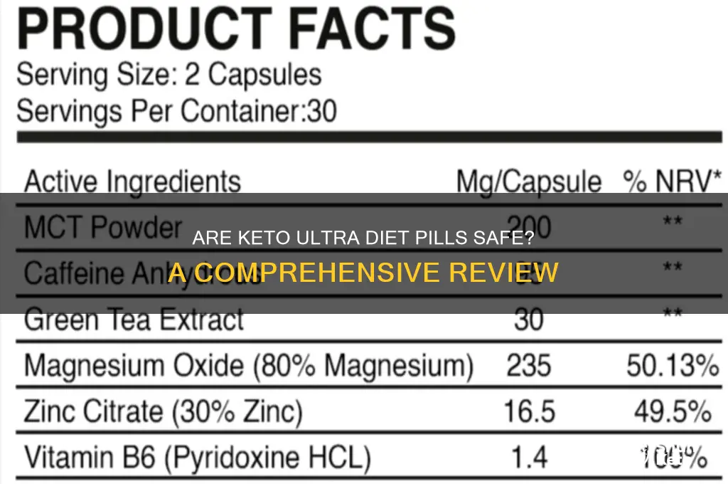 are keto ultra diet pills safe