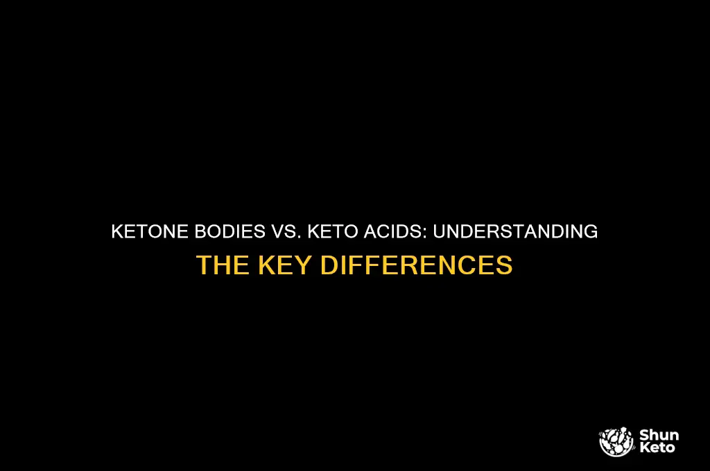 are ketone bodies the same as keto acids