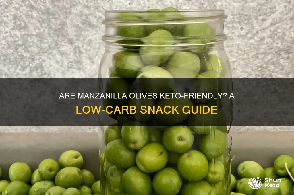are manzanilla olives keto