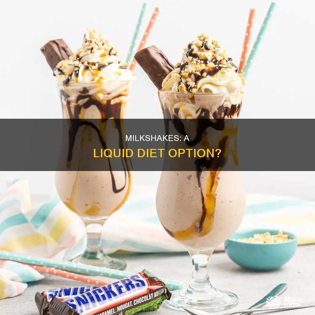 are milk shakes a liquid diet option
