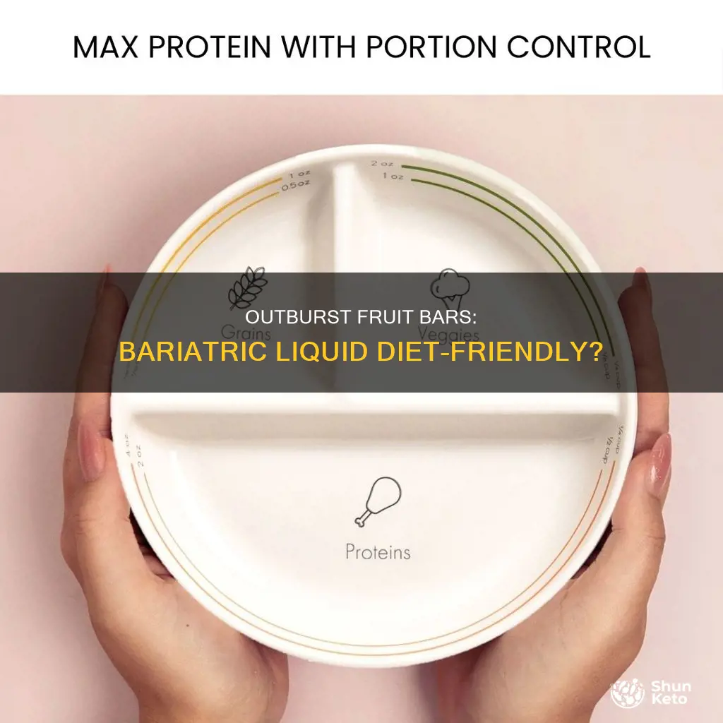 are outburst fruit bars ok on the bariatric liquid diet